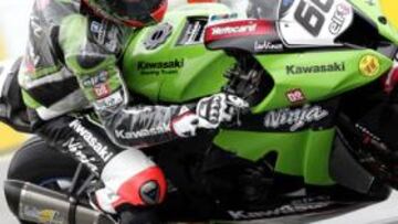 <b>GANADOR EN MONZA. </b>Sykes, con su Kawasaki, en la pista italiana.