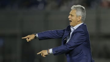 Reinaldo Rueda en un partido de la Selección Colombia