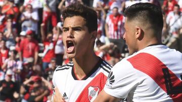 “Desde chiquito siempre soñé con jugar y hacer un gol en el Monumental. Estoy muy contento”, resaltó el volante, tras meter un tremendo golazo.