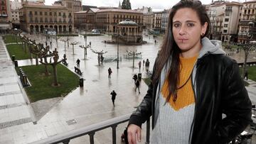 La capitana de Osasuna Femenino Mai Garde, cuyo v&iacute;deo del momento en que su padre recibe como regalo una camiseta suya se ha vuelto viral, con casi tres millones de reproducciones.