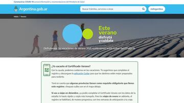 Certificado Verano Coronavirus Argentina: requisitos y cómo y dónde sacar el permiso