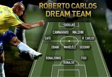 Nadie del actual Madrid en el Dream Team de Roberto Carlos