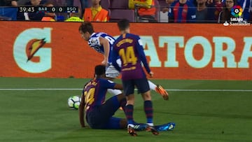 El regate que dejó a Mina en el piso ante la Real Sociedad