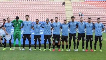 Selección Sub 20 de Uruguay que disputa el Sudamericano de la categoría en Venezuela.