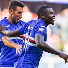 Duván entra y anota el gol del triunfo de Sampdoria