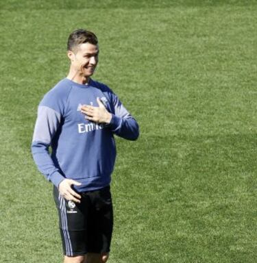 Cristiano Ronaldo se divirtió junto a sus compañeros.