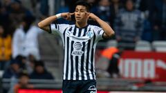 Maxi Meza jugando con Monterrey en el Clausura 2019.