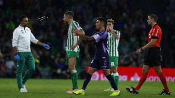 Javi García, ante el Valladolid.