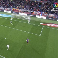 El gol 400 de Messi en LaLiga: rodeado de 4 rivales