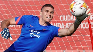 Ivo Grbic, durante un entrenamiento.