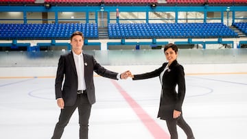 Kirill Jalyavin y Sara Hurtado, en el Palacio de Hielo de Madrid.