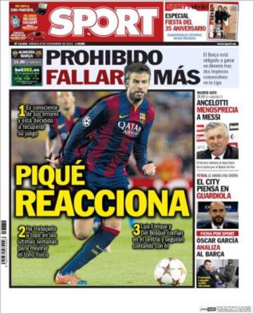 Portadas de la prensa deportiva