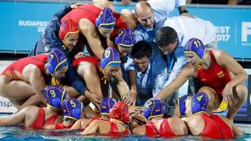 Las jugadoras de Waterpolo.