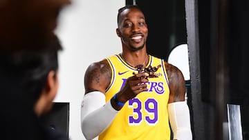 Dwight Howard, en un media day con los Lakers.