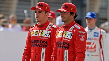 Leclerc y Sainz en Bahréin.