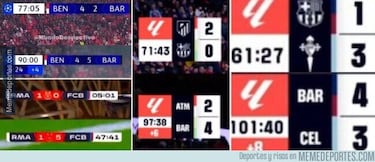 La remontada del Barça, la derrota del Atleti, protagonistas de los memes de la jornada