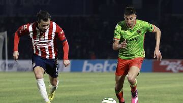  (L-R), Alan Mozo of Guadalajara and Mauro Lainez of Juarez during the game FC Juarez vs Guadalajara, corresponding to Round 04 of the Torneo Clausura 2023 of the Liga BBVA MX, at Olimpico Benito Juarez Stadium, on January 28, 2023.

<br><br>

(I-D), Alan Mozo de Guadalajara y Mauro Lainez de Juarez durante el partido FC Juarez vs Guadalajara, Correspondiente a la Jornada 04 del Torneo Clausura 2023 de la Liga BBVA MX, en el Estadio Olimpico Benito Juarez, el 28 de Enero de 2023.