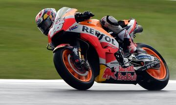 Dani Pedorsa en la calificación del Gran Premio de Valencia. 