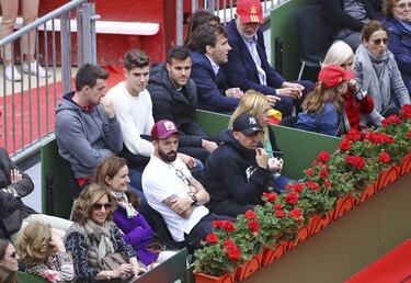 Roger, Morales, Rober Pier y Rubén, jugadores del Levante durante el partido entre Rafa Nadal