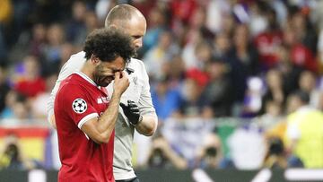 Salah sufre lesión en el hombro y dejá la final de Champions