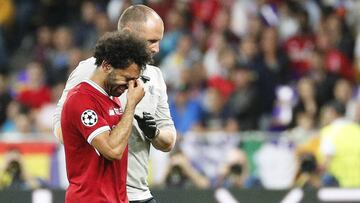 Salah sufre lesión en el hombro y dejá la final de Champions