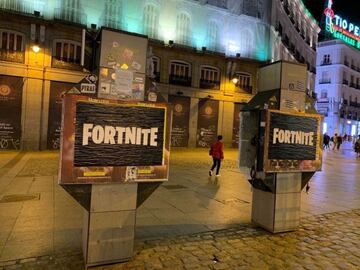 Han aparecido estos carteles con el logotipo de Fortnite en Madrid