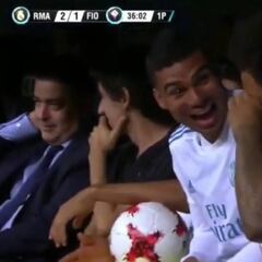 Fue tal el gol de Cristiano que Marcelo tuvo esta reacción