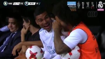 Fue tal el gol de Cristiano que Marcelo tuvo esta reacción