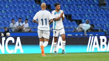 Alberto Quiles celebrando uno de sus goles.