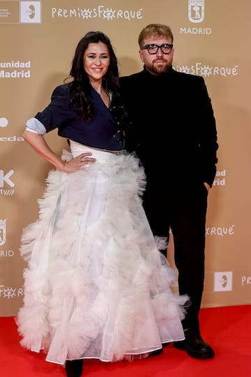 La cantante y compositora Marilia Andr¨¦s en la alfombra roja de la 30 edici¨®n de los Premios Jos¨¦ Mar¨ªa Forqu¨¦, en el Palacio Municipal de IFEMA.