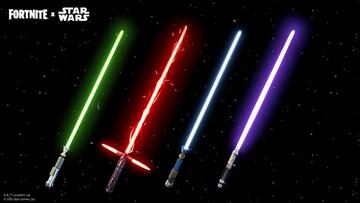 Arte oficial de las Espadas L&aacute;ser de Star Wars en Fortnite