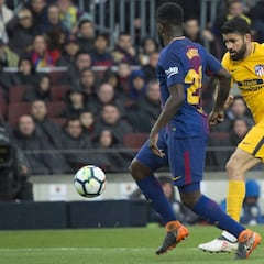 El Atlético jugó más en campo rival que el Barcelona