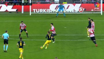 Griezmann 'sacó su fusil': tremendo remate ante Athletic