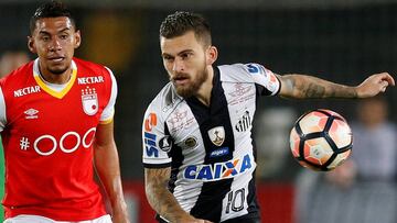 Lucas Lima, en un partido con el Santos.