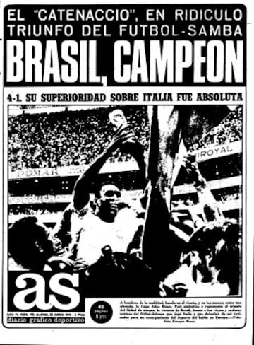 1970, Pelé el gran astro del fútbol