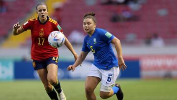 Ana Clara durante un partido de Brasil en el Mundial Femenino Sub 20 de Costa Rica.