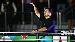 LAS VEGAS, NEVADA - NOVEMBER 18: Martin Garrix performs on the podium during the F1 Grand Prix of Las Vegas at Las Vegas Strip Circuit on November 18, 2023 in Las Vegas, Nevada.   Jared C. Tilton/Getty Images/AFP (Photo by Jared C. Tilton / GETTY IMAGES NORTH AMERICA / Getty Images via AFP)