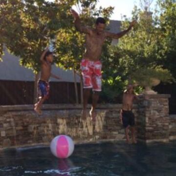 Matt Barnes (Clippers), con su familia.