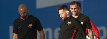 Messi preparing for the Málaga game