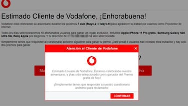 Estafa: Vodafone no está regalando iPhone 11 ni Samsung Galaxy S20