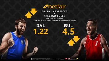 Dallas Mavericks vs. Chicago Bulls: horario, dónde ver, pronósticos, estadísticas y clasificación