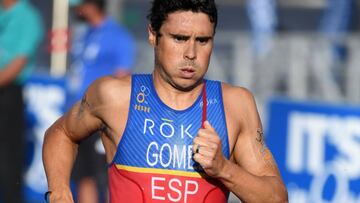 Javi G&oacute;mez Noya compite en la prueba de las Series Mundiales de triatl&oacute;n en Australia.