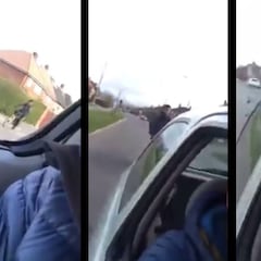 Las redes arden: graba cómo frena a propósito para provocar un accidente con un ciclista