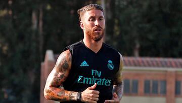 Sergio Ramos entren&oacute; en solitario en UCLA.