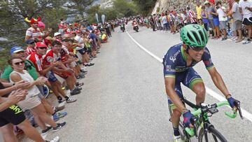 Esteban Chaves completó una épica remontada en la etapa 20 de la vuelta a España y le quitó el tercer puesto a Alberto Contador.