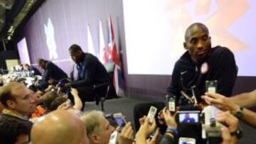 Kobe Bryant, en rueda de prensa.