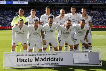 El once inicial del Real Madrid. 