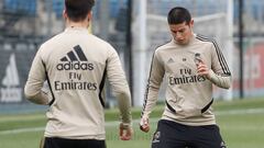 James Rodríguez entrena diferenciado en el Real Madrid