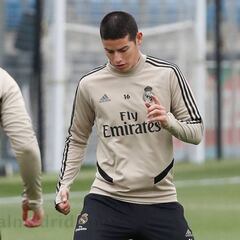 James Rodríguez entrena diferenciado en el Real Madrid