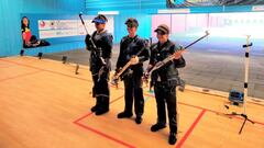 Podio femenino del Campeonato de Espa&ntilde;a de Armas Ol&iacute;mpicas que se celebra en Granada.